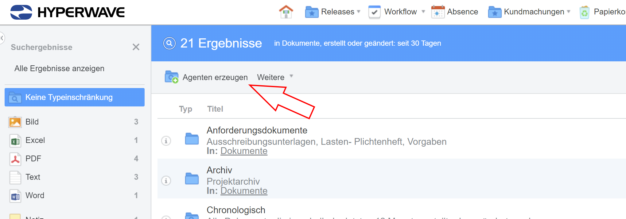 Agenten erzeugen