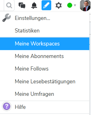 Meine Workspaces anzeigen