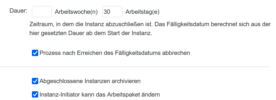 Prozesse können automatisch abgebrochen werden.