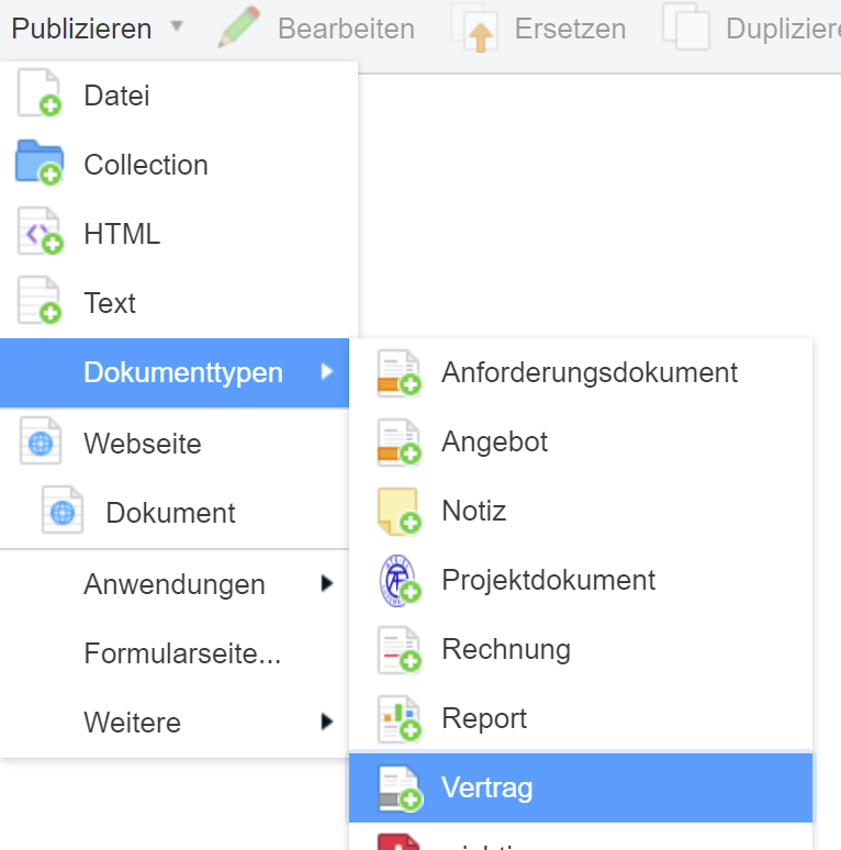 Vertrag erzeugen