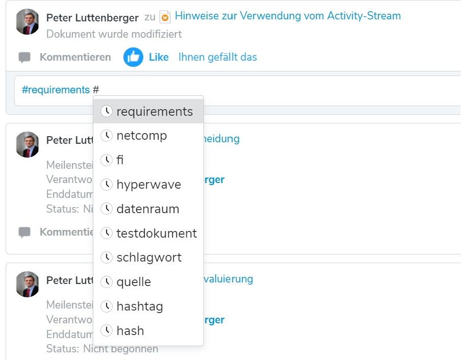Einfaches erstellen von #hashtags