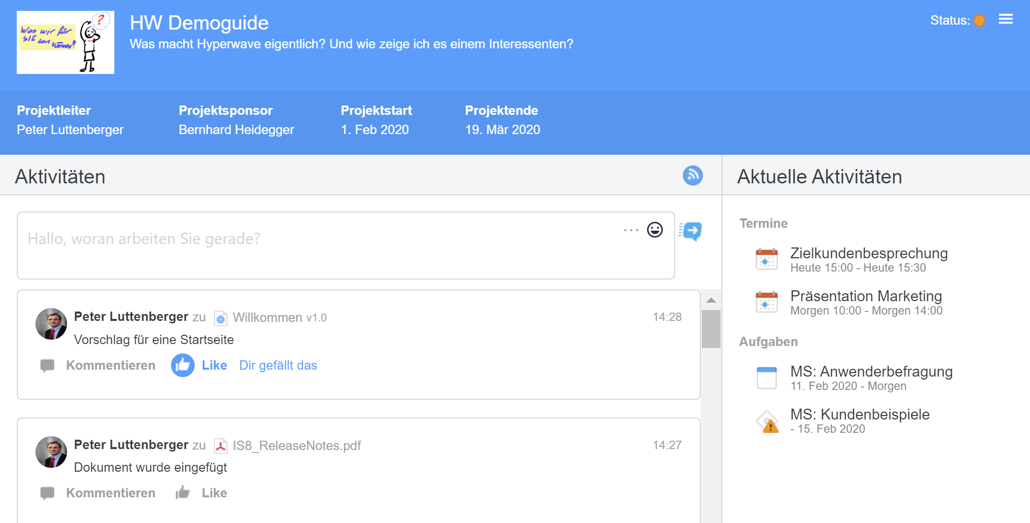 Startseite Teamworkspace