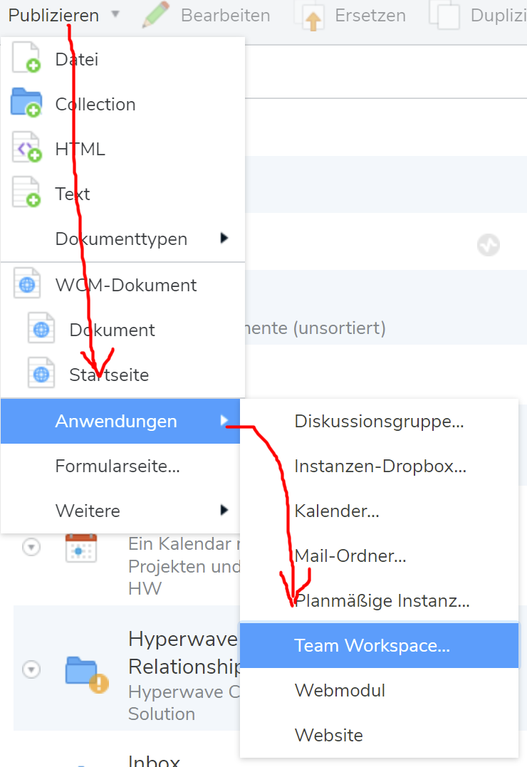 Team Workspace erzeugen