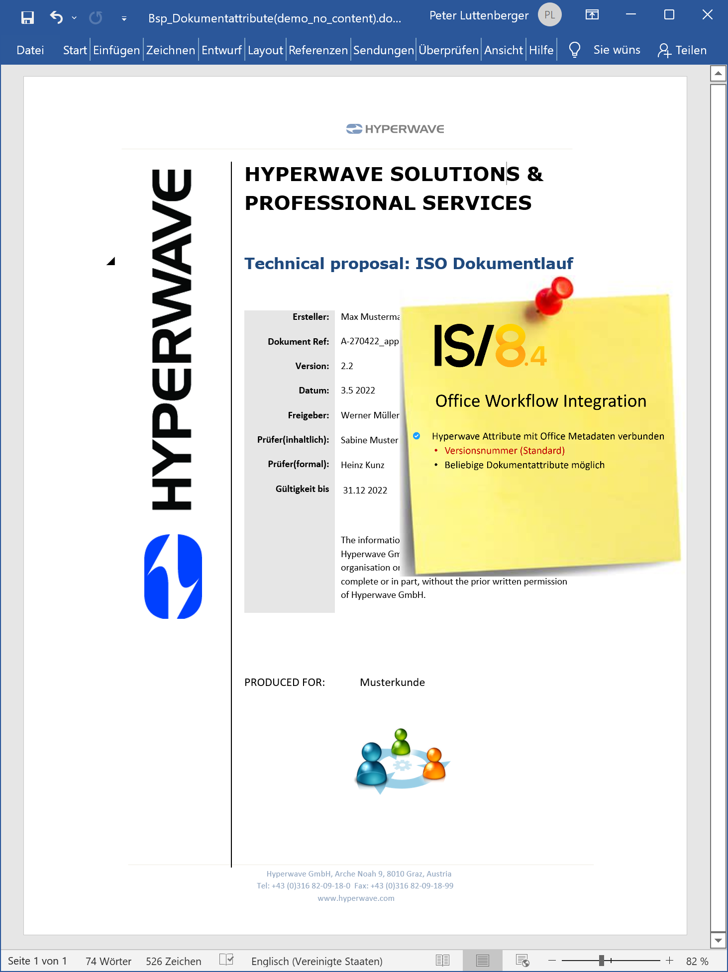 Hyperwave Attribute und Office Metadaten