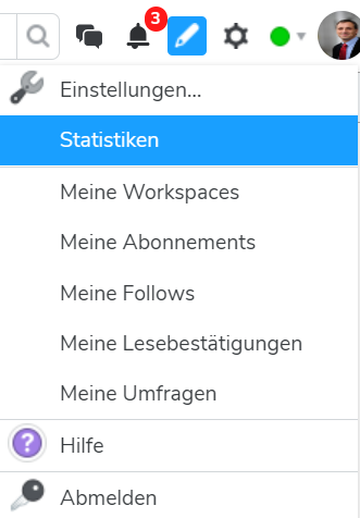 Die Hyperwave Intranet Statistikfunktion aufrufen