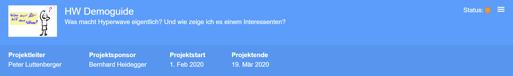 Basisinformationen zu einem Projekt